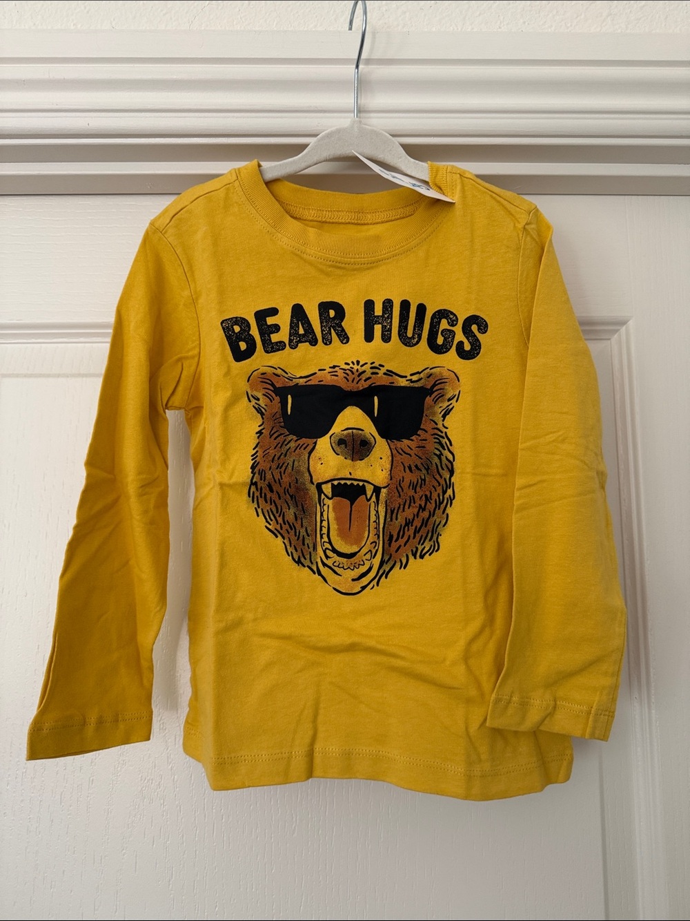 Carter's Mustard Yellow 'Bear Hugs' Long-Sleeve Tee